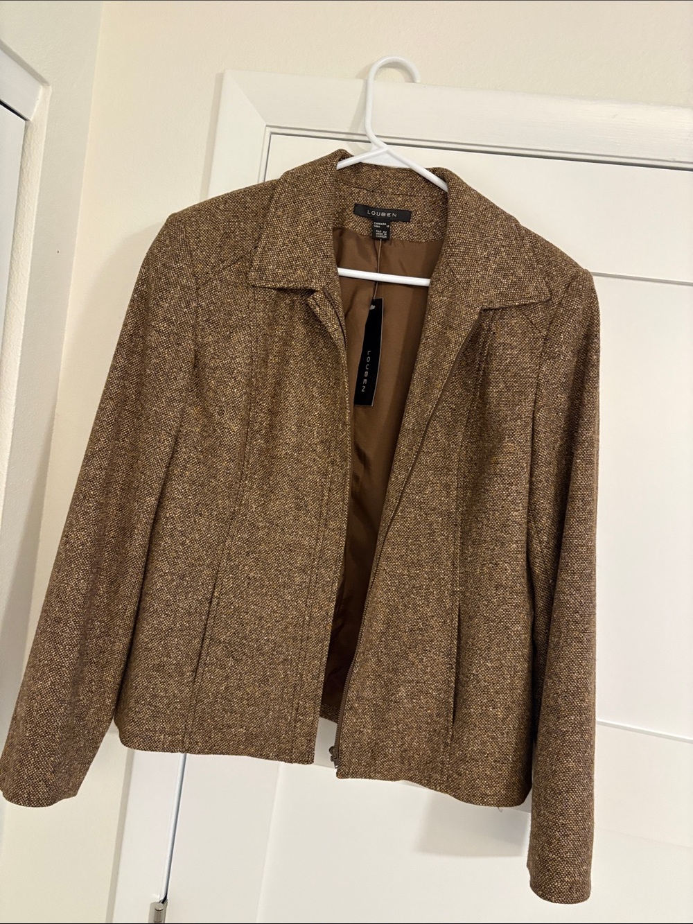 Louben Brown Tweed Jacket